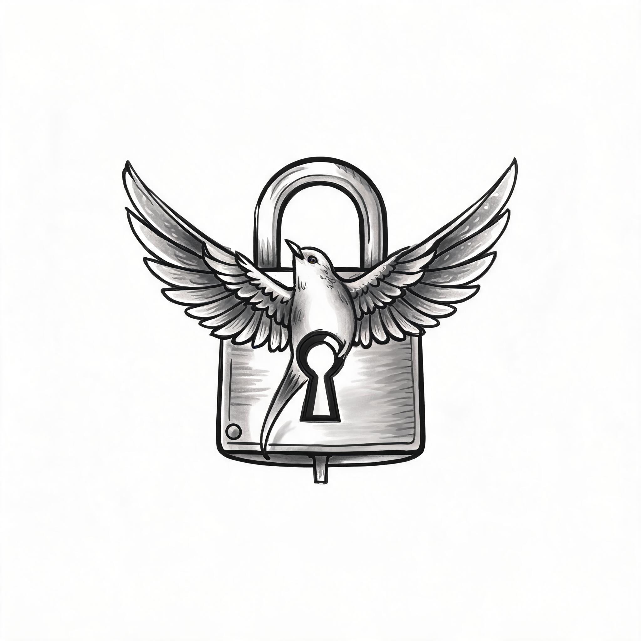 A black and grey tattoo image of a raven perched on a compass rose, shown on a clean white background.