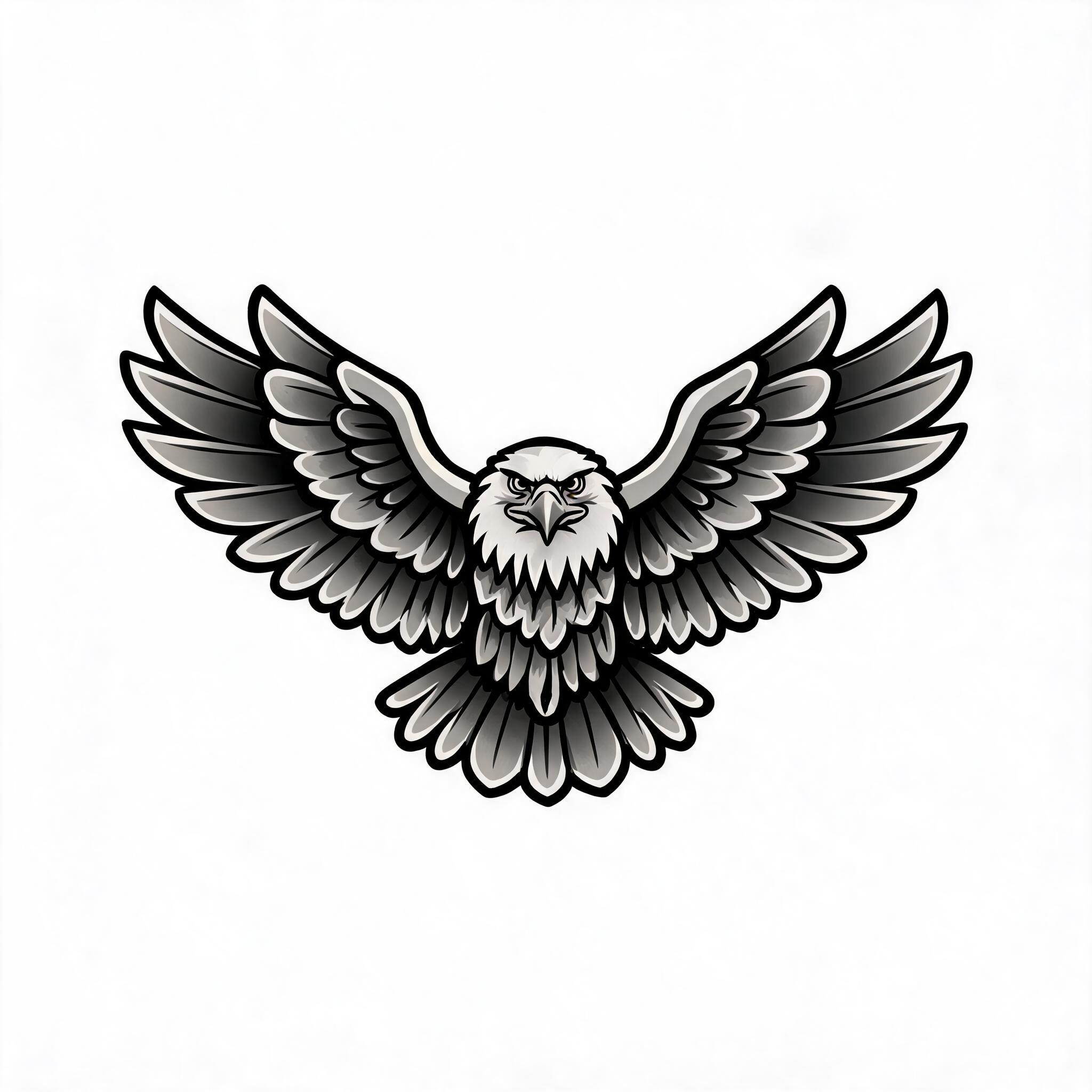 Black and grey American Traditional tattoo image of a shoulder design shown on a plain white background.