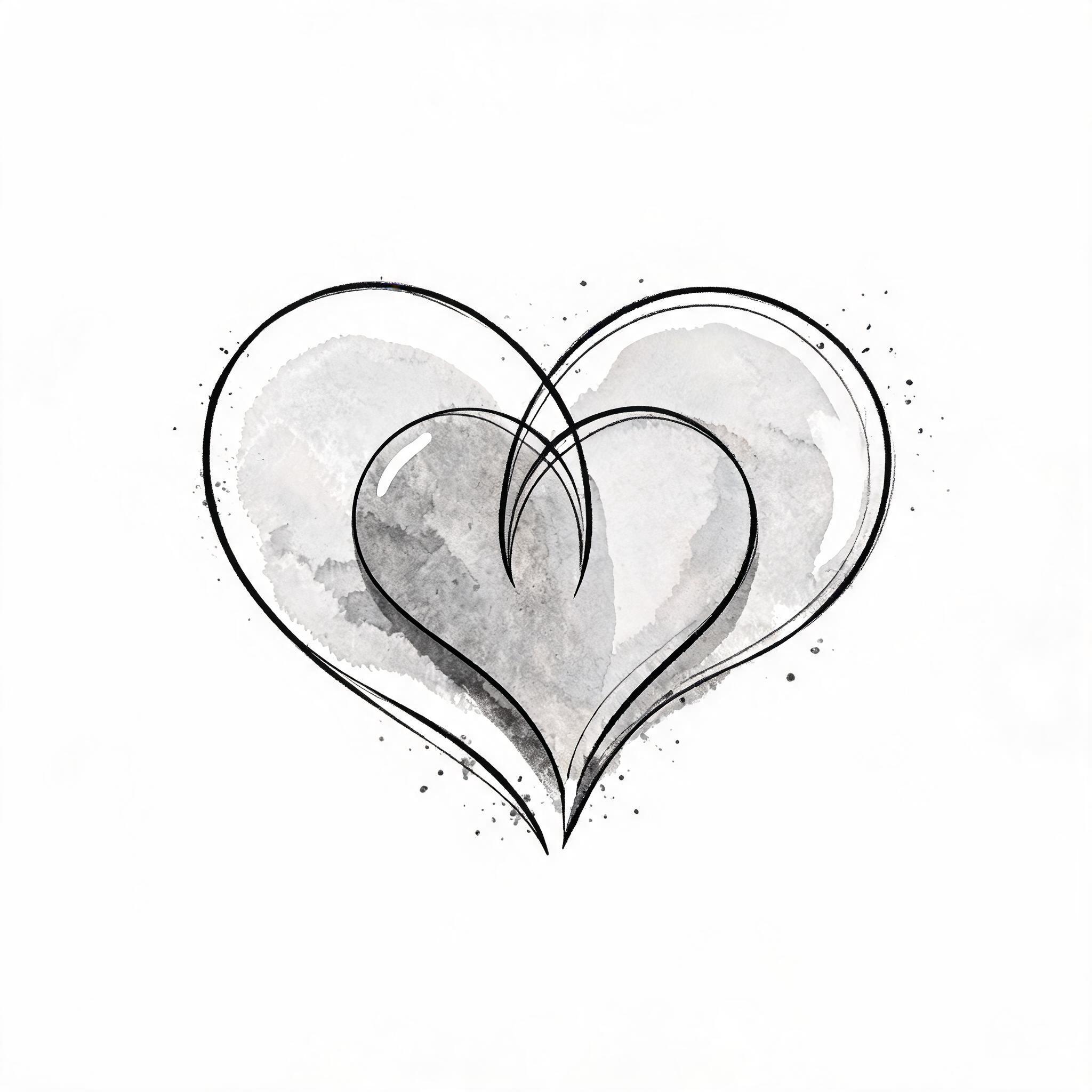 Loyalty tattoo image in watercolor style with greywash shading, presented as a clean black-and-grey design on a plain white background.